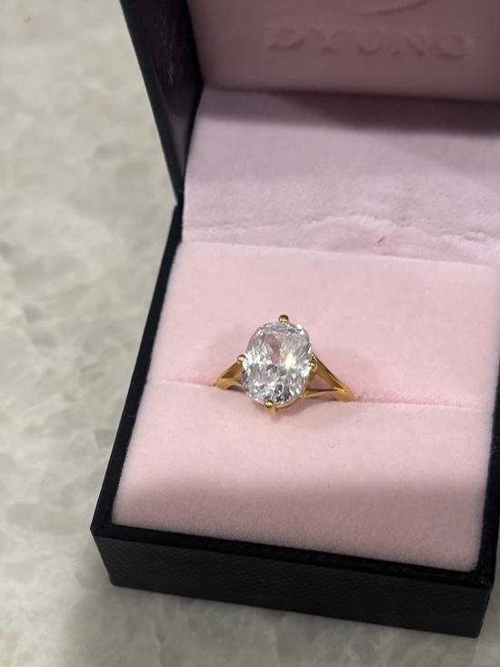 Jewelry - Gold-Plated 925 Sterling Silver gold plated 2-3 cwt Moissonite ring